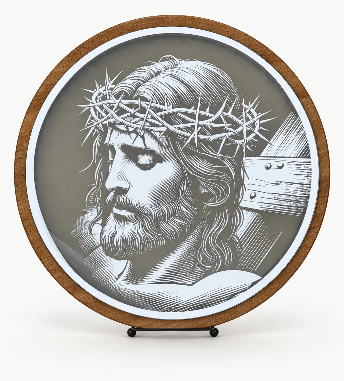 Personalized engraved round display piece